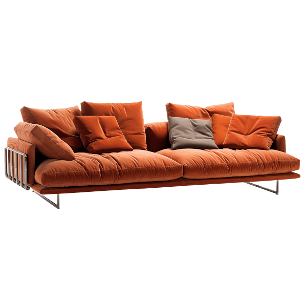 Vintage Cognac Leather Sofa - Image 3
